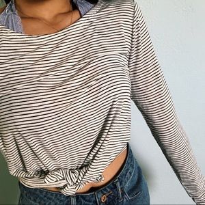 F21 Super Soft n Comfy Striped Long Sleeved Shirt